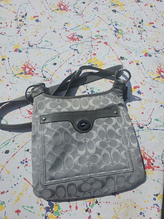 Coach Handbags - Coach Signature Crossbody Bag in Gray